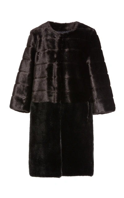 Shop Faz Not Fur Women's Omega Faux-fur Coat In Black