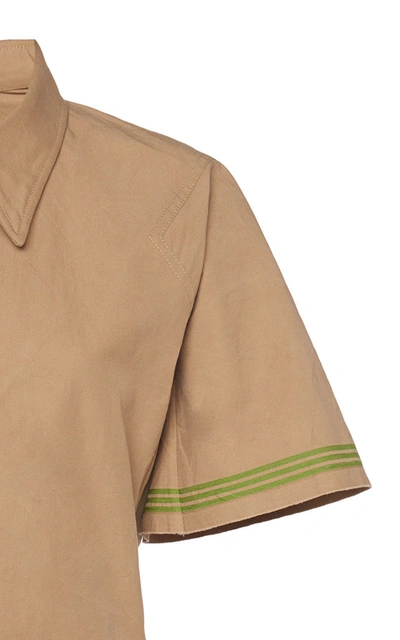 Shop Bottega Veneta Women's Heavy Cotton Button-down Shirt In Neutral