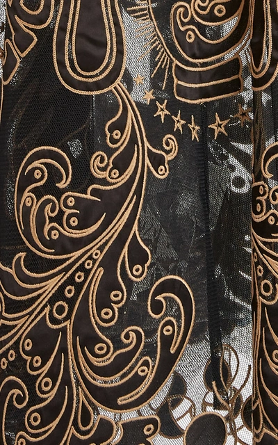 Shop Zimmermann Ladybeetle Fortune Appliquã©d Tulle Maxi Skirt In Black