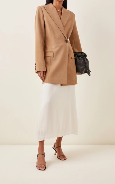 Shop Anna Quan Women's Sienna Single-button Wool-blend Blazer In Brown