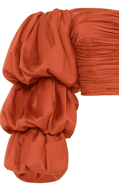 Shop Aje Women's Transcend Cotton Off-the-shoulder Crop Top In Red