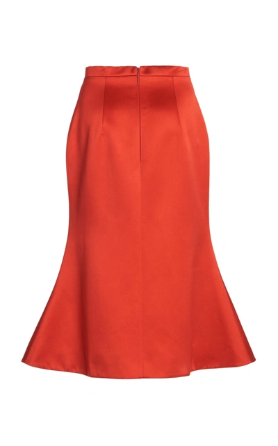Shop Christopher Kane Satin Bell Skirt In Red