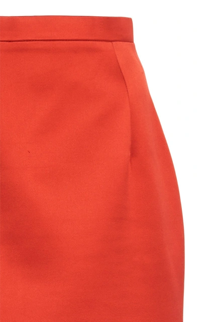 Shop Christopher Kane Satin Bell Skirt In Red
