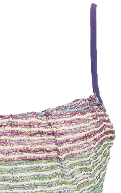 Shop Missoni Women's Metallic Striped One-piece Swimsuit In Print