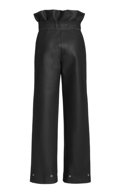 Shop Johanna Ortiz Lady Of The Desert High-rise Vegan Leather Pants In Black