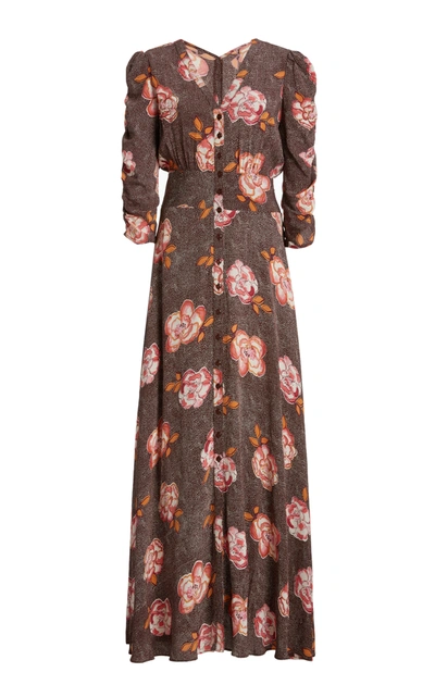 Shop Bytimo Women's Spring Printed Crepe Maxi Dress