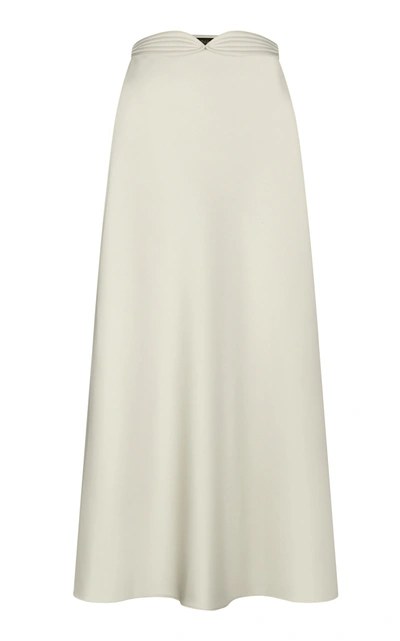 Shop Anna October High-rise Satin Skirt In White