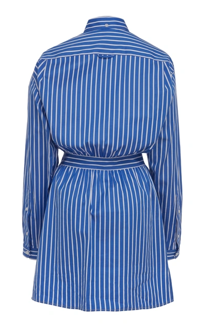 Shop Prada Women's Striped Cotton-poplin Shirt