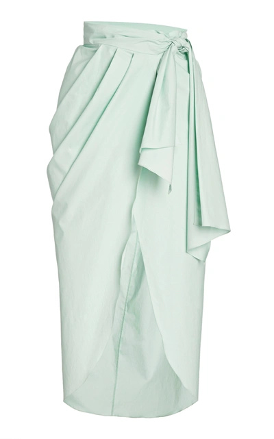Shop Johanna Ortiz Mint Eco Warrior Wrap Skirt In Green