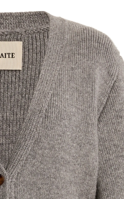 Shop Khaite Women's Scarlet Cashmere Cardigan In Grey,neutral