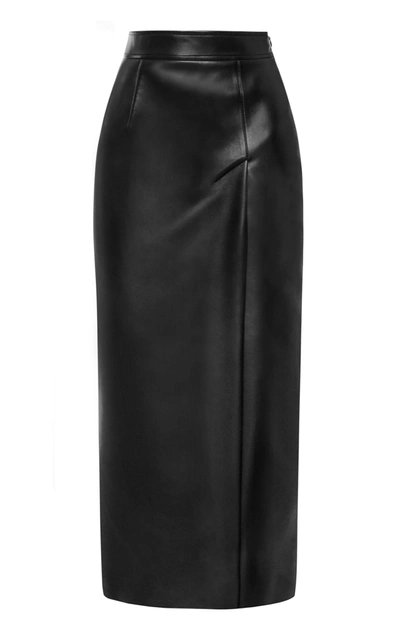 Shop Aleksandre Akhalkatsishvili High-rise Faux Leather Skirt In Black