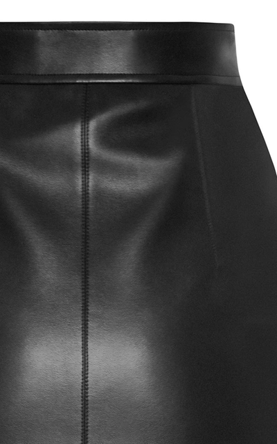 Shop Aleksandre Akhalkatsishvili High-rise Faux Leather Skirt In Black