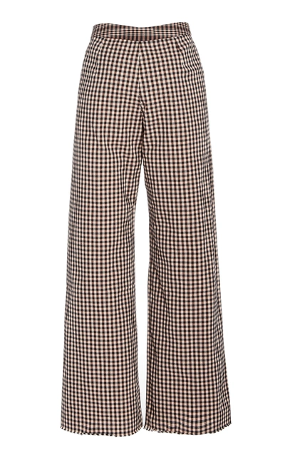 Shop Alix Of Bohemia Diana Houndstooth Wide-leg Trousers In Multi