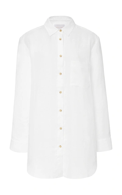 Asceno Linen Button-front Shirt In White