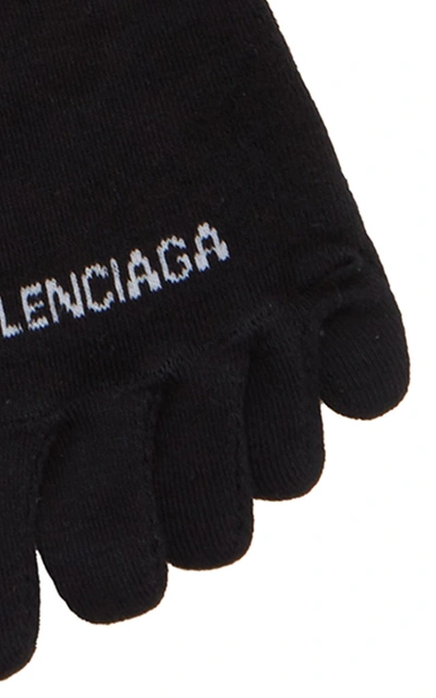 Shop Balenciaga Women's Logo-embellished Jersey Socks In Black,pink