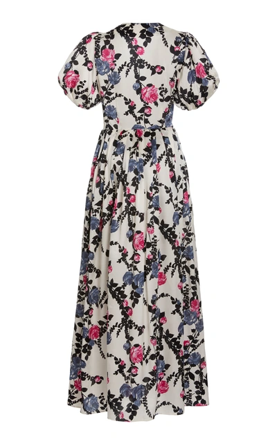 Shop La Doublej Persephone Floral-print Silk Maxi Dress In Multi