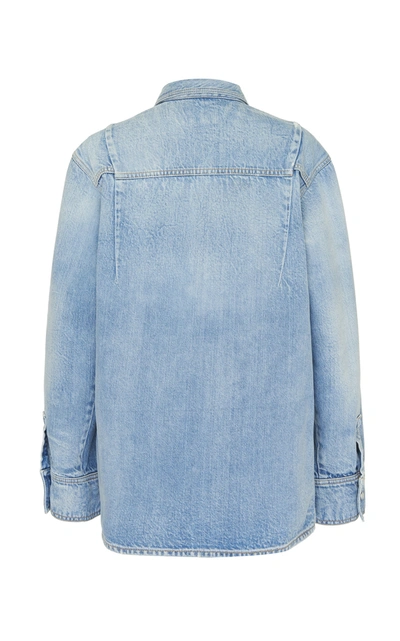 Shop Givenchy Denim Shirt In Blue