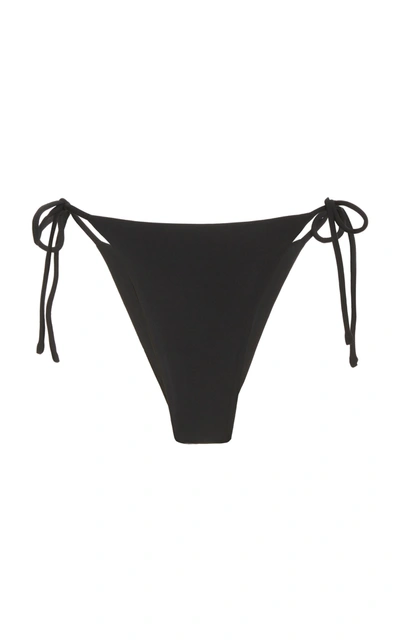 Shop Aexae Women's Tyra String Bikini Bottom In Black,animal