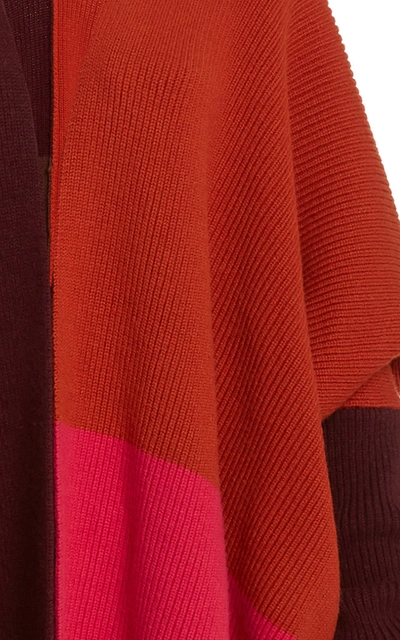 Shop Roksanda Women's Runway Noa Wool-knit Cape In Red