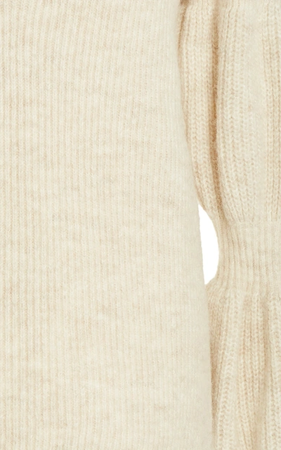 Shop Jw Anderson Bubble-sleeve Wool-blend Jumper In White