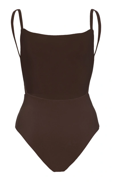 Shop Anemone Women's Open-back One-piece Swimsuit In Brown