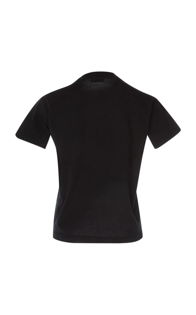 Shop Balenciaga Printed Jersey T-shirt In Black