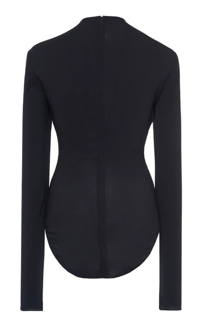 Shop Versace Women's Cutout-detailed Jersey Bodysuit In Black