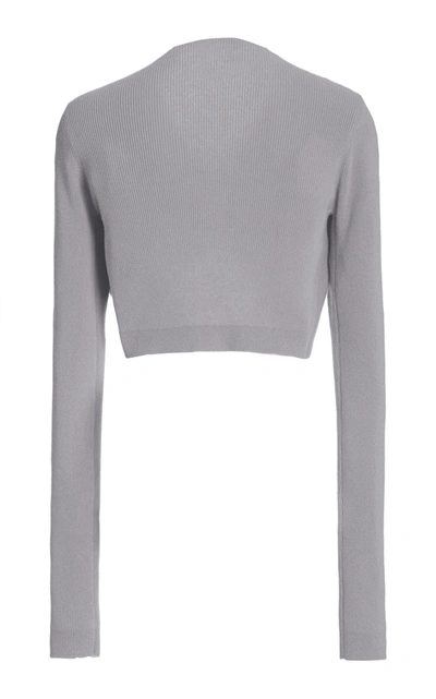 Shop Gauge81 Women's Durham Twisted Cashmere Crop Top In Grey