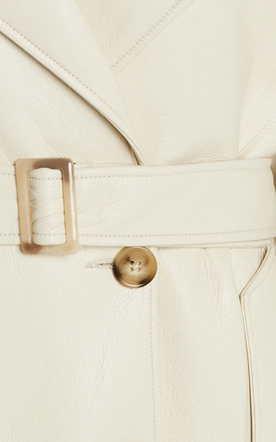 Shop Apparis Kiera Vegan Leather Trench Coat In White