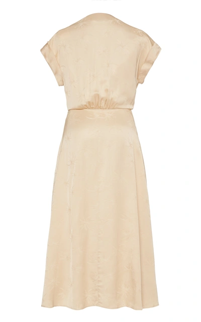 Shop Silvia Tcherassi Aperol Tie-front Midi Dress In Neutral