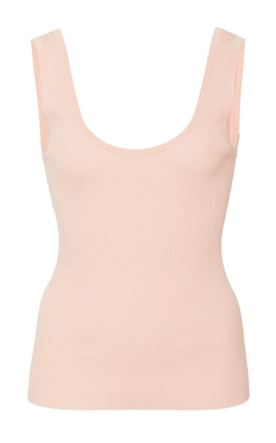 Shop Zimmermann Bellitude Ribbed-knit Tank Top In Pink