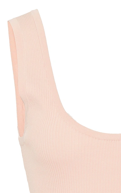 Shop Zimmermann Bellitude Ribbed-knit Tank Top In Pink