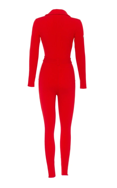 Shop Cordova Striped Stretch-shell Snowsuit In Red