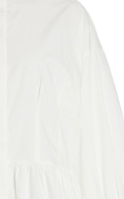Shop Three Graces London Peppa Cotton Midi Shirt Dress In White