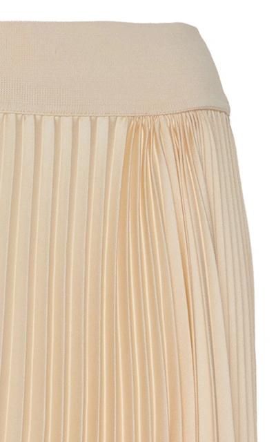 Shop Joseph Sabin Asymmetric Plissã© Skirt In Neutral
