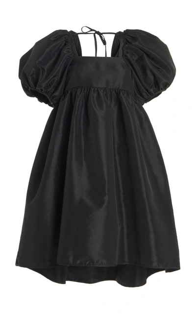 Shop Cecilie Bahnsen Tilde Taffeta Mini Babydoll Dress In Black