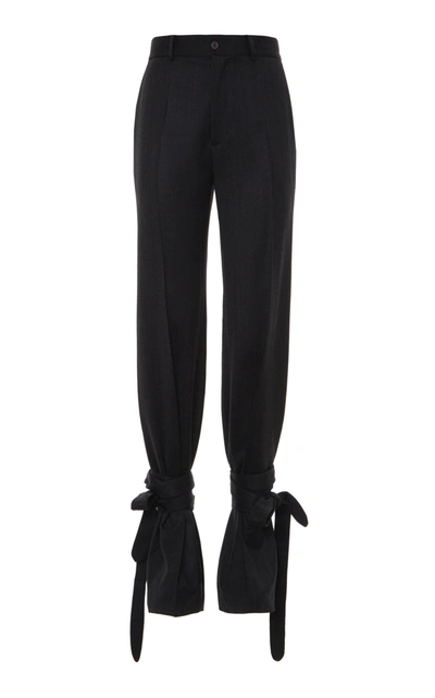 Shop Attico Tailored Wrapped Trousers In Grey