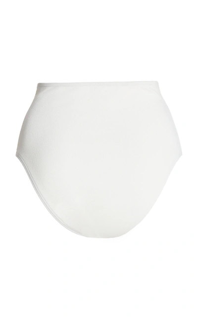 Shop Matteau Women's High-rise Bikini Bottom In White,print