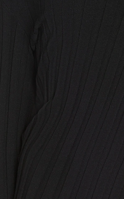 Shop Boyarovskaya Women's Asymmetric Ribbed-knit Sweater In Black,neutral