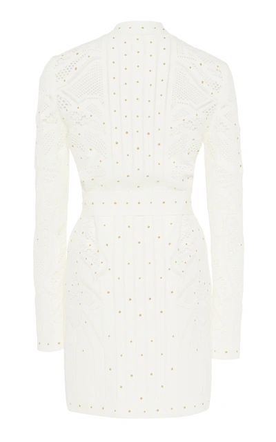 Shop Zuhair Murad Pamplona Crochet-knit Cardigan In White