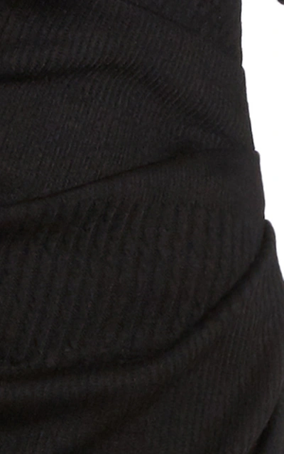 Shop Acler Women's Parkfield Asymmetrical Neck Short Sleeve Midi Dress In Black