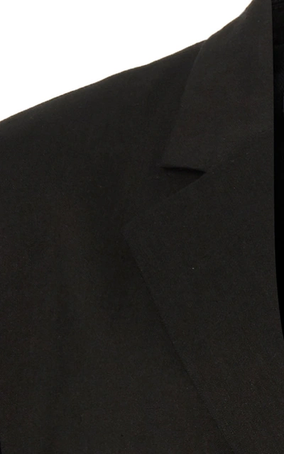 Shop Jacquemus Women's D'homme Oversized Hemp-blend Blazer In Black,brown