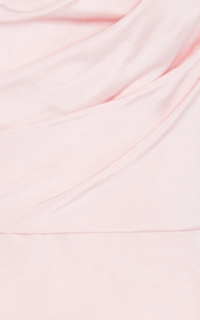Shop Marchesa Women's Draped Silk-faille Gown In Pink