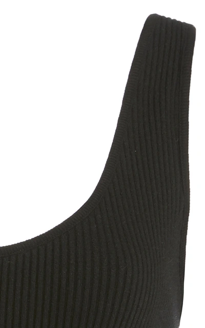 Shop Vince Jersey-knit Bodysuit In Black