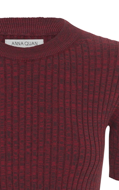 Shop Anna Quan Women's Bebe Ribbed Cotton Top In Red,black