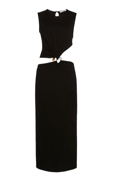 Shop Christopher Esber Women's Twisted Quartz Cut-out Jersey Dress In Black