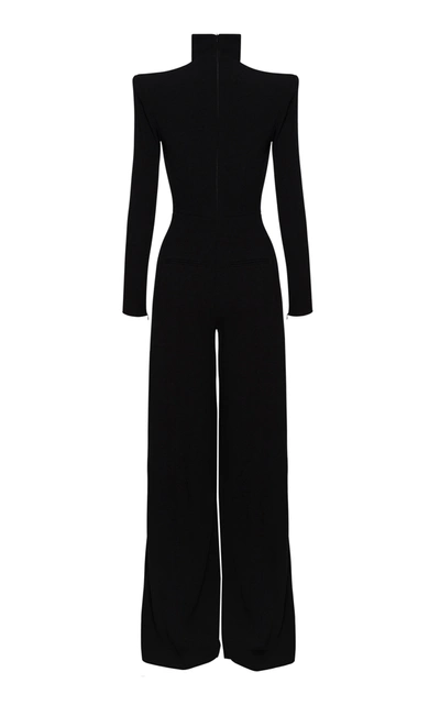 Shop Alex Perry Women's Morgan Cutout-detailed Crepe Jumpsuit In Black