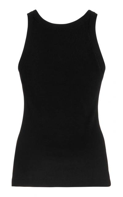Totême Toteme Curved Rib Tank Top In Black
