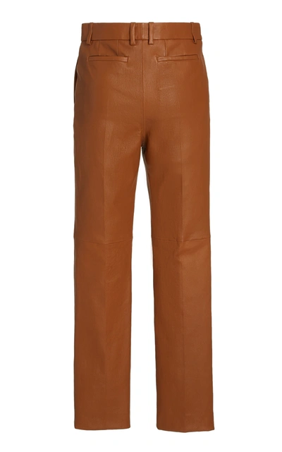 Shop Joseph Women's Coleman Stretch Leather Pants In Brown