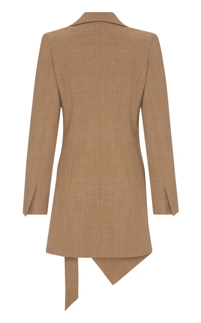 Shop Anna Quan Valentina Wool-blend Blazer Dress In Brown